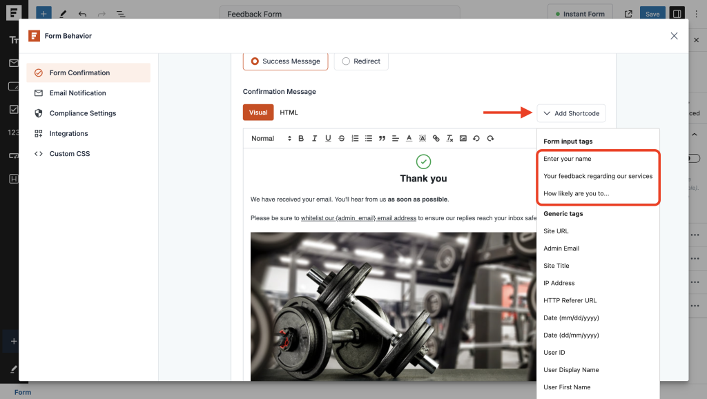 form input tags