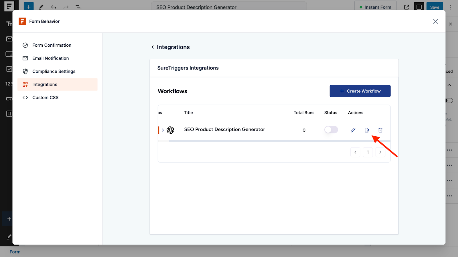 edit your workflow