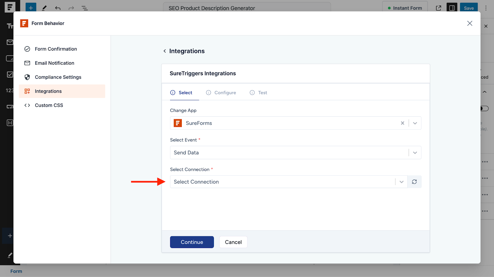 select a website