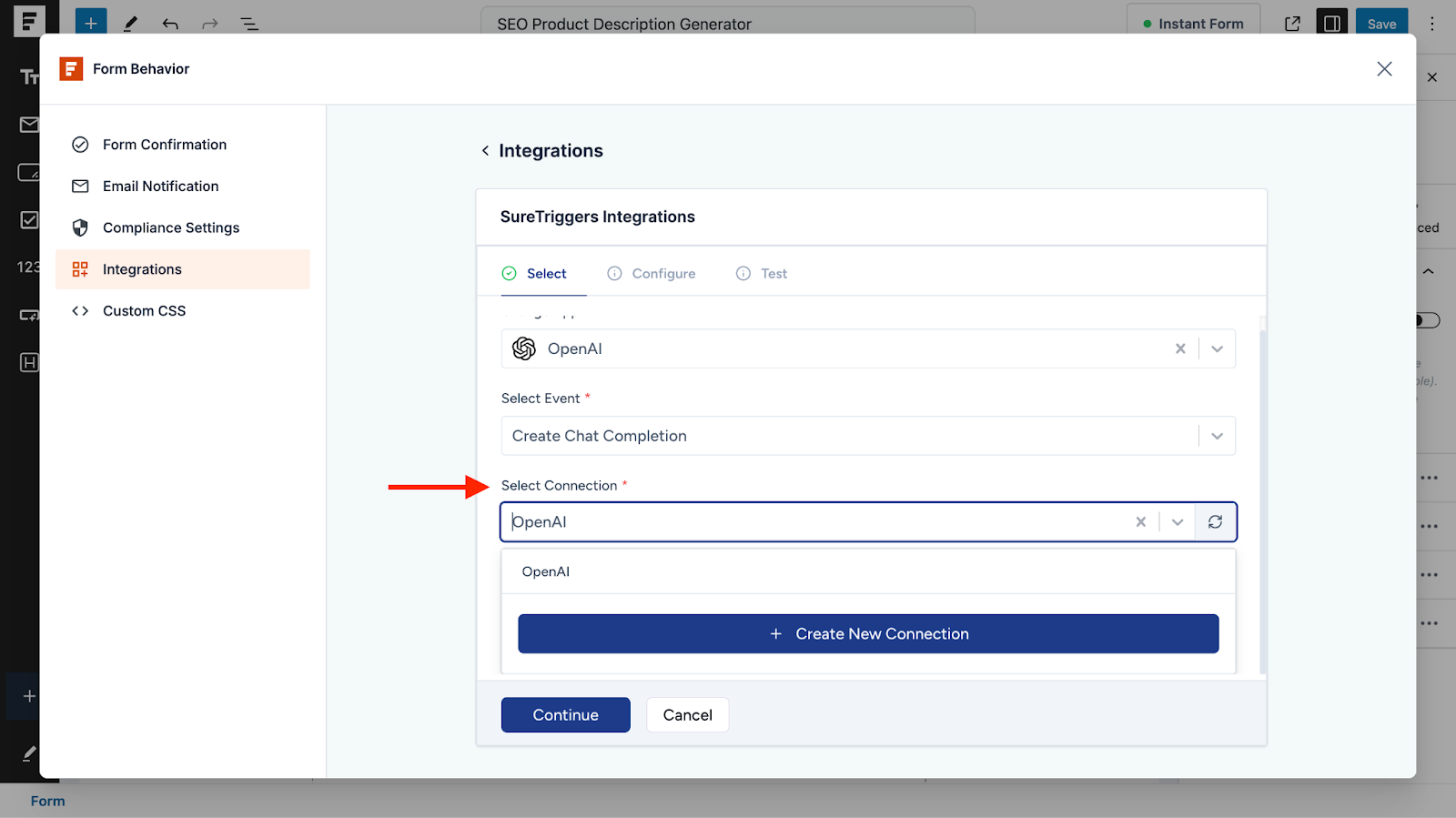 connect your openai account